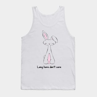 Long Hare Don't Care - Kawaii Bunny Tank Top